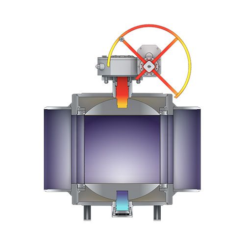 Turbina fija Válvula de bola de soldadura completa 700